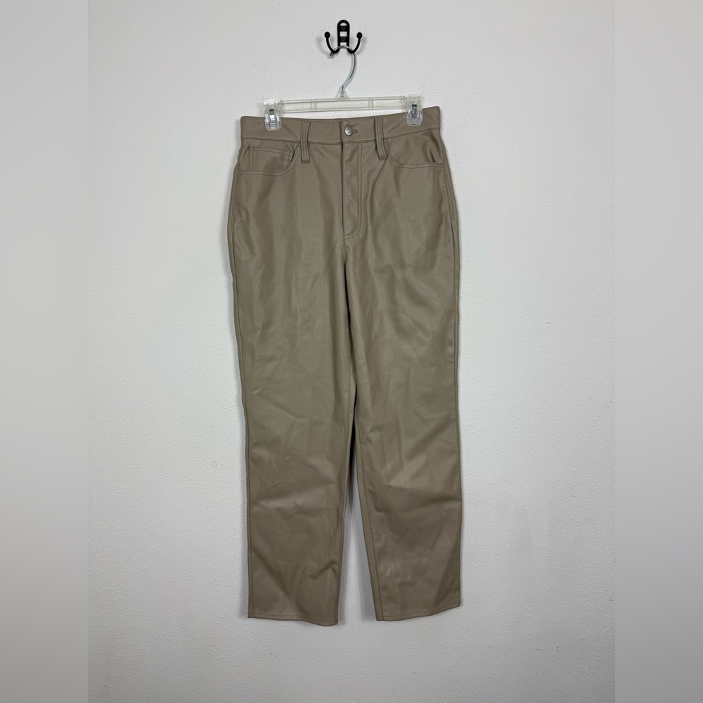 Madewell The Perfect Vintage Straight Jean Faux Leather Edition Pumice NWT Sz 28 - Picture 2 of 11